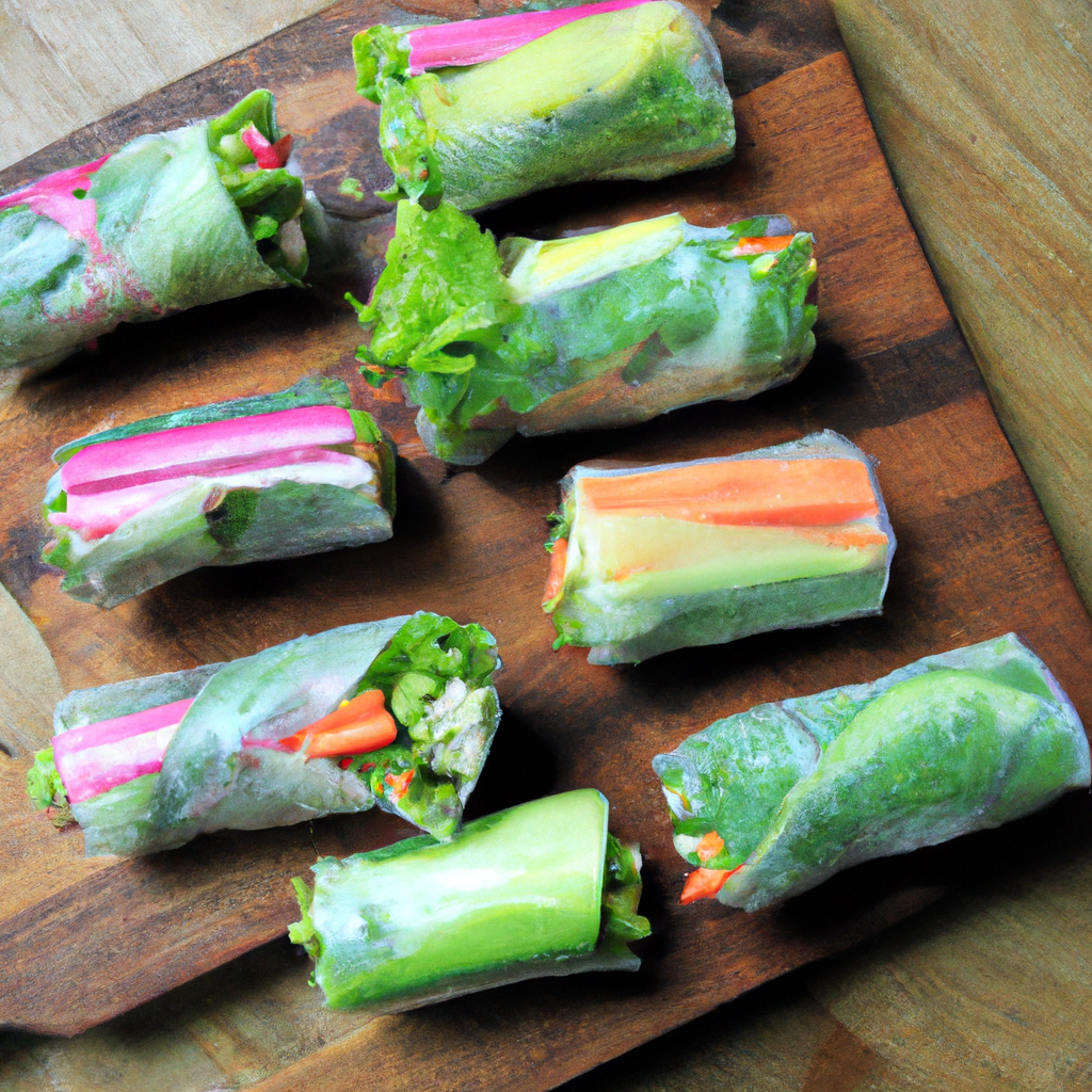 Vietnamese Rice Paper Rolls With Tofu And Herbs