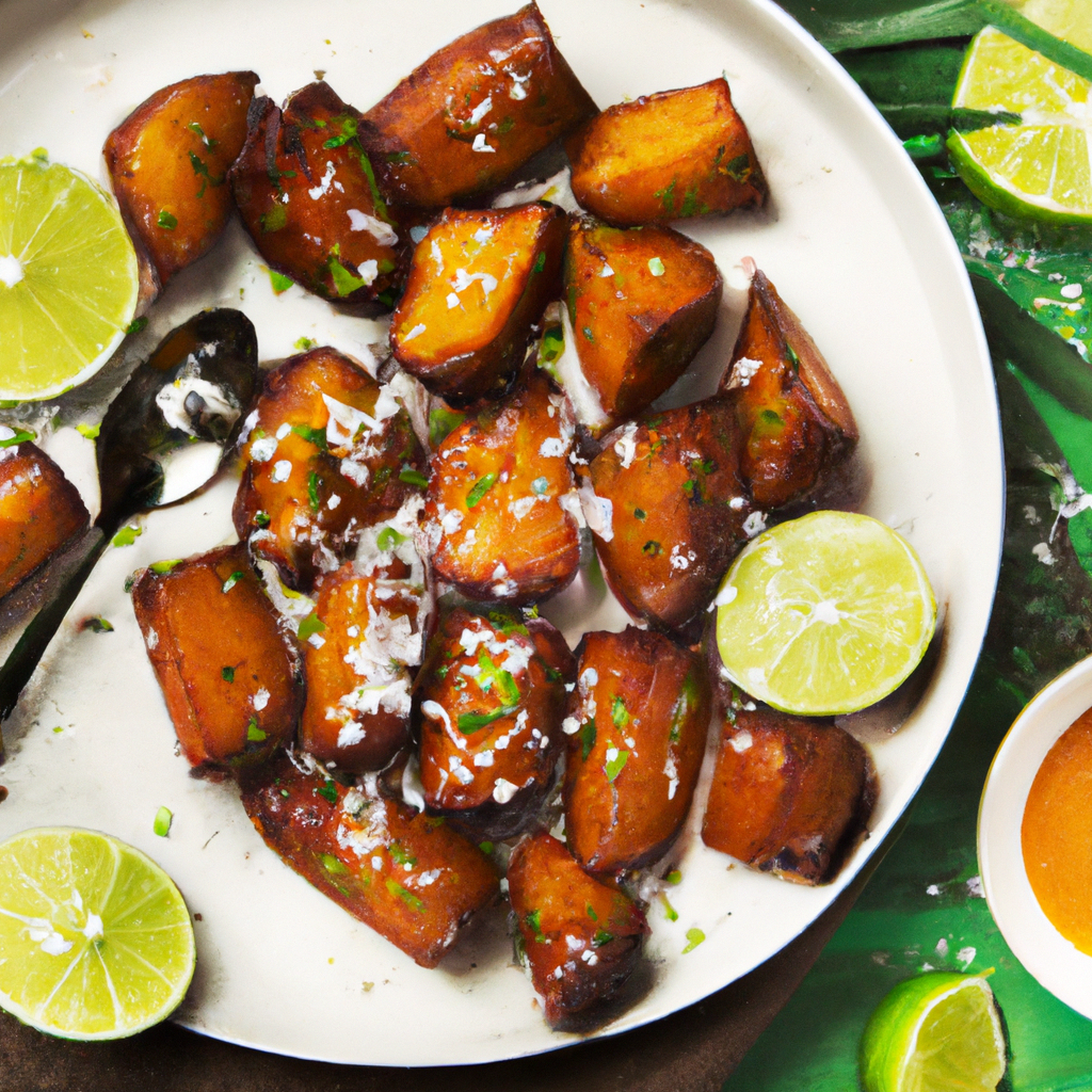 Coconut Lime Roasted Sweet Potatoes