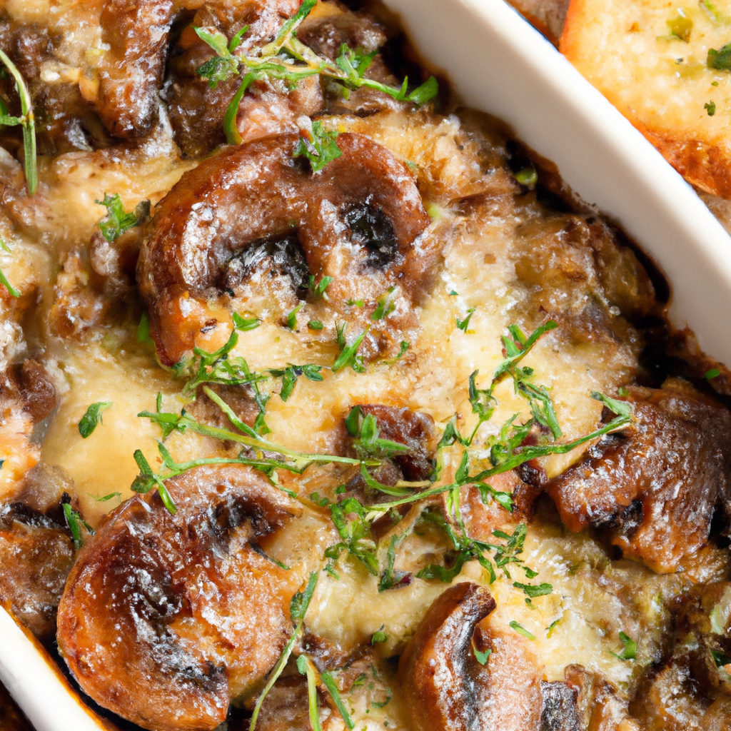 French Onion And Mushroom Gratin
