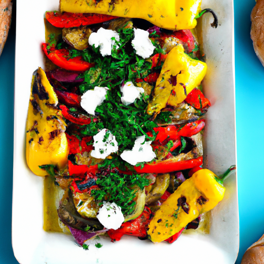 Grilled Peppers With Tzatziki