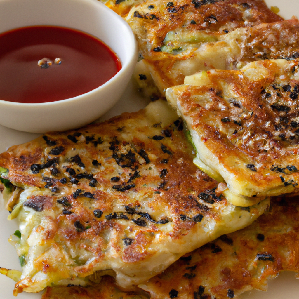 Vegetarian Kimchi Pajeon Green Onion Pancakes
