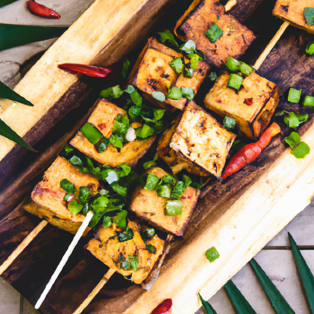 Grilled Jerk Tofu Skewers