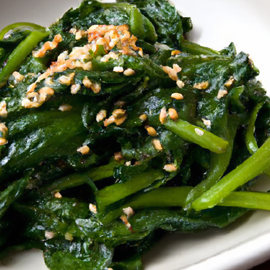 Stir Fried Korean Spinach With Garlic