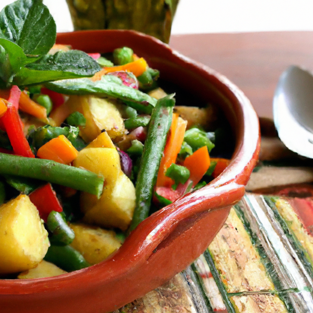 Atkilt Wot Bet Salata Vegetable Stew With Salad