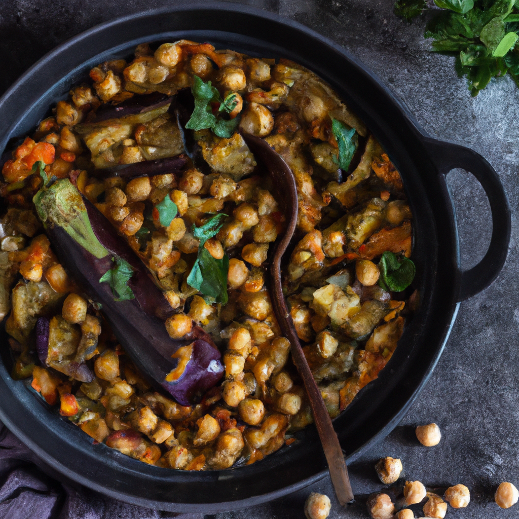 Lebanese Eggplant And Chickpea Casserole
