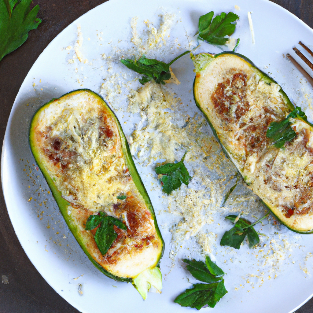 Feta And Spinach Stuffed Zucchini