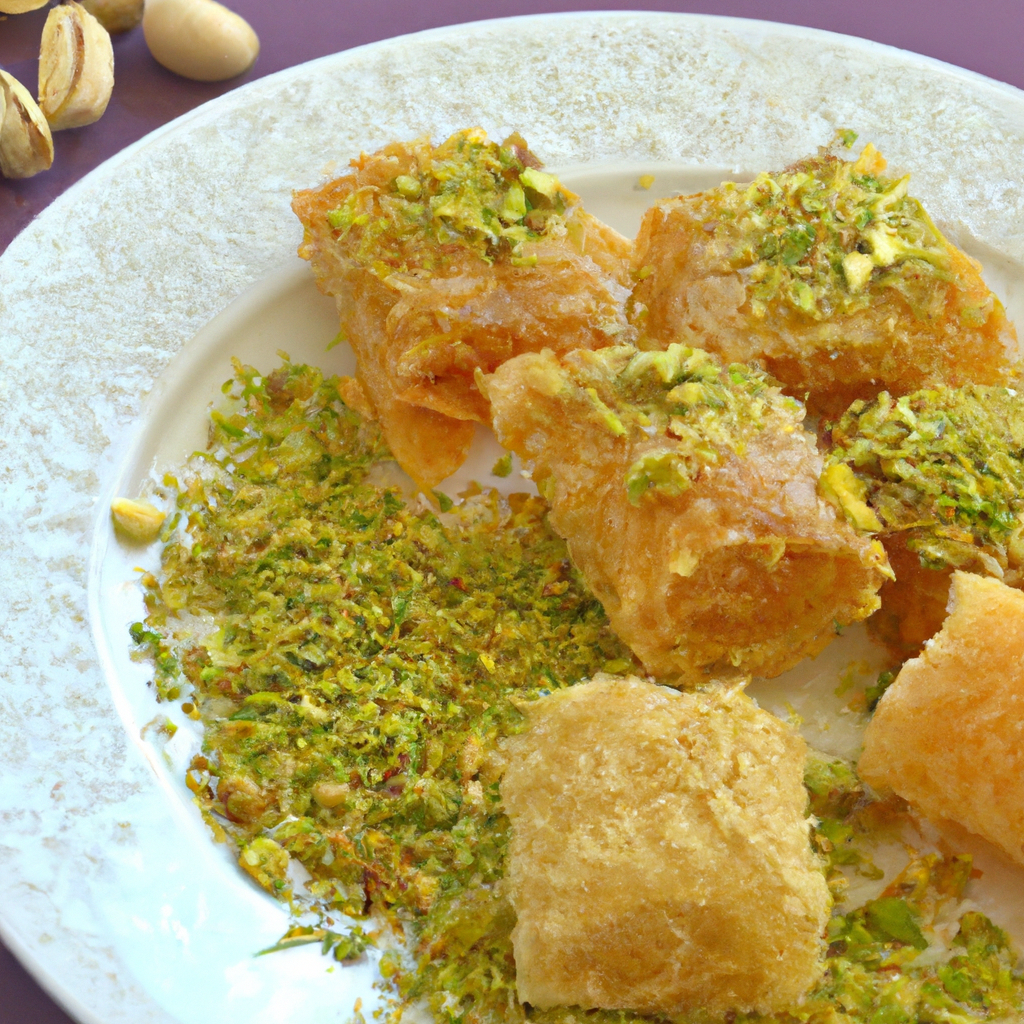 Fistikli Kadayif Turkish Pistachio Dessert