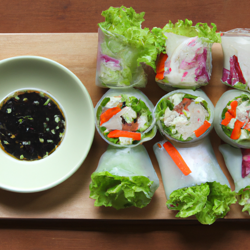 Tofu And Vegetable Rice Paper Rolls
