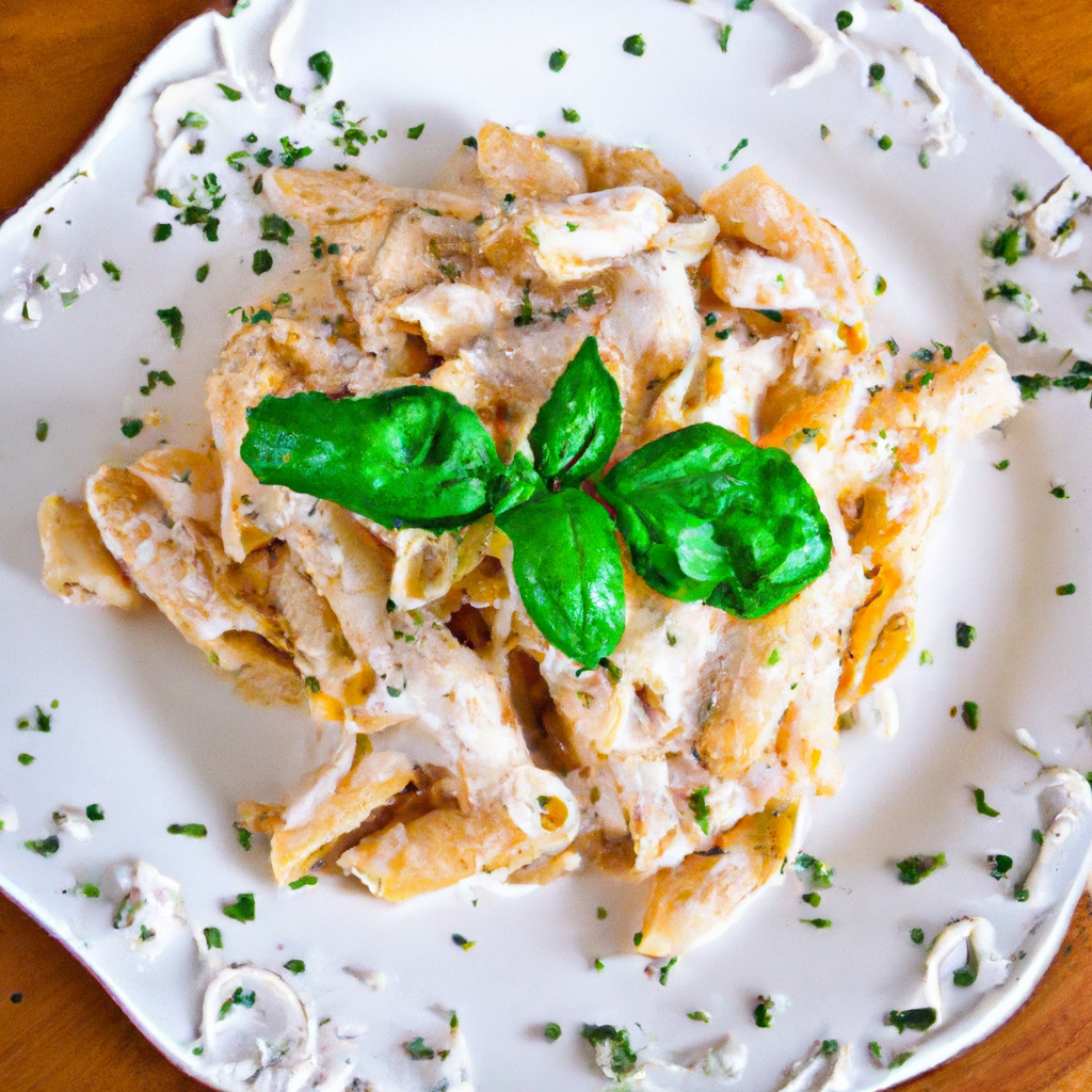 Pasta With Basil Cream Sauce