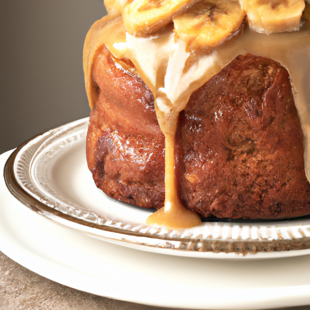 Banana Cake With Caramel Icing