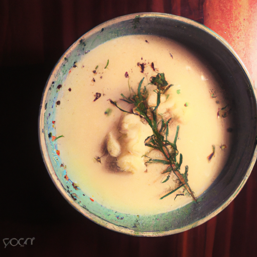 Creamy Cauliflower Soup With Rosemary Olive Oil Recipe