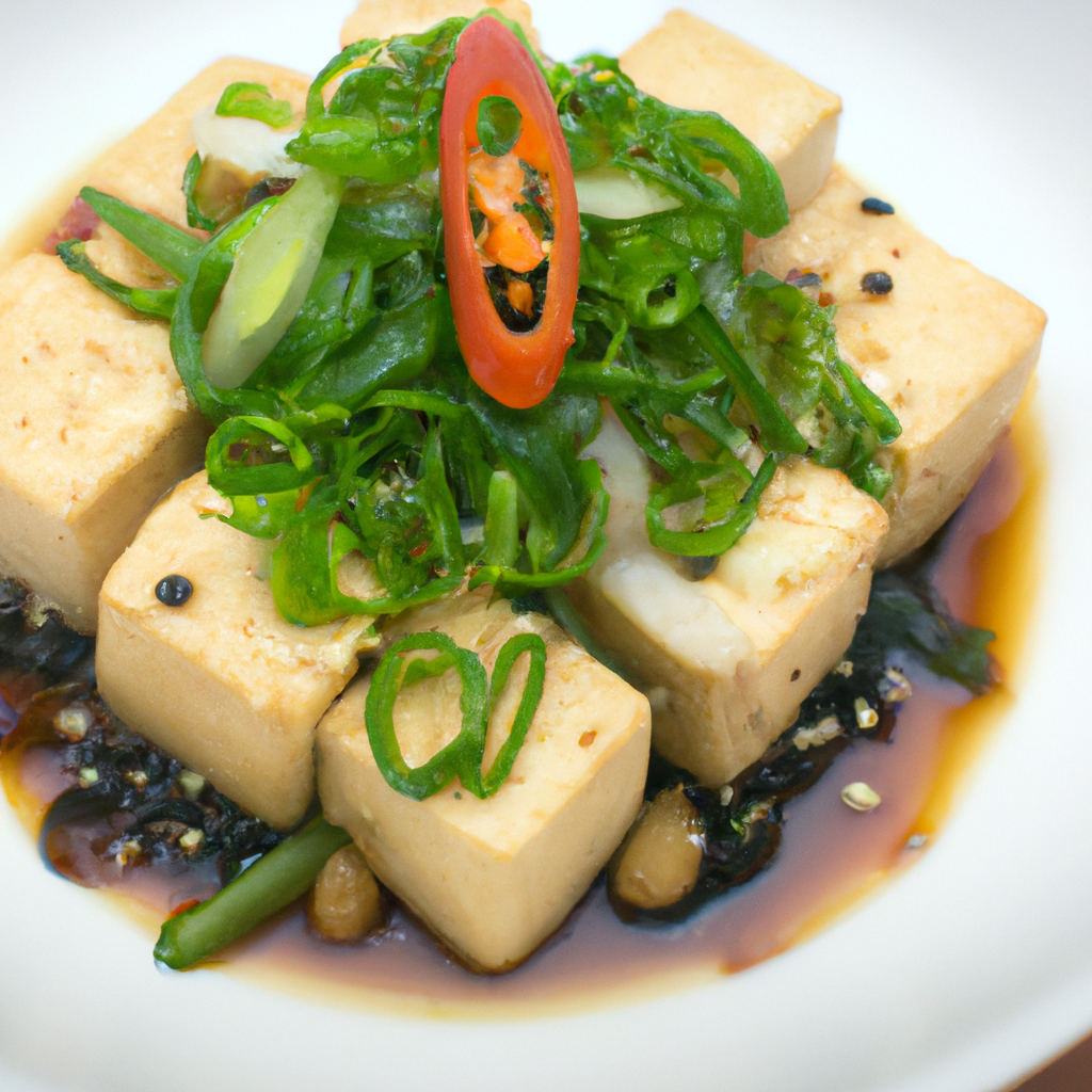 Crispy Tofu With Ginger Scallion Sauce