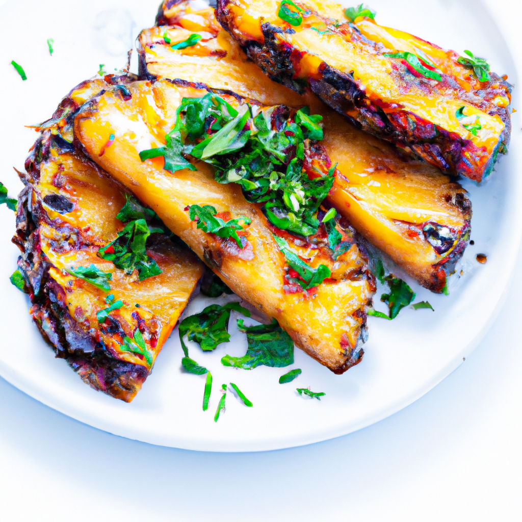 Grilled Plantain And Pineapple Salad
