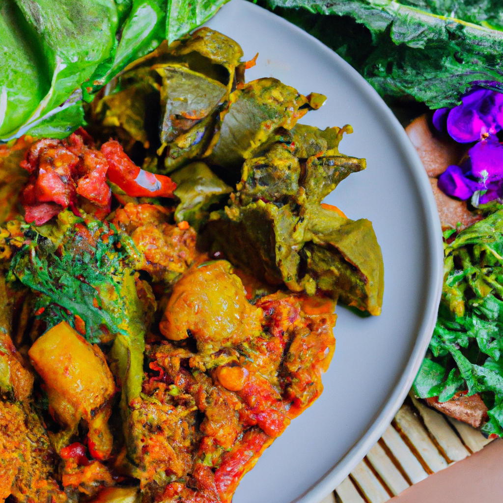 Timatim Bet Gomen Tomatoes With Collard Greens