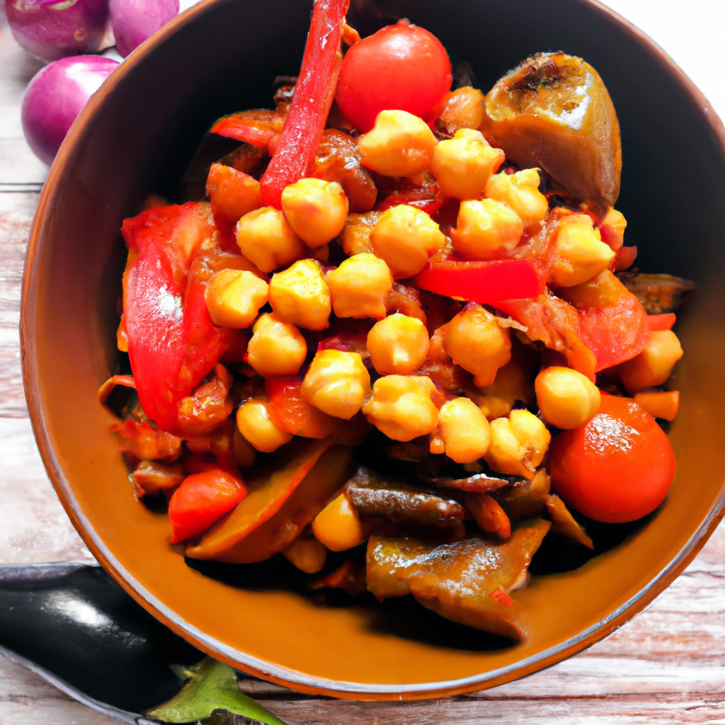 Lebanese Eggplant And Chickpea Stew