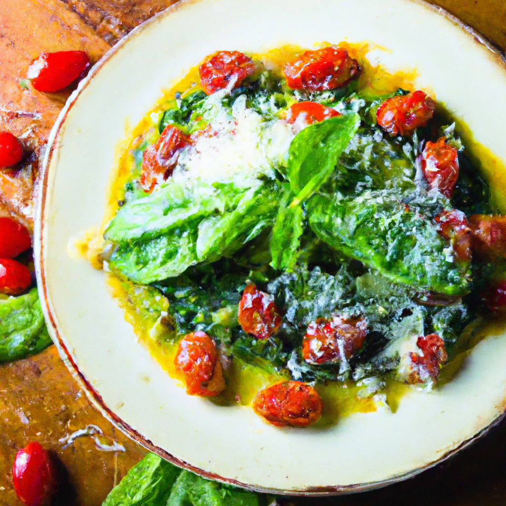 Polenta With Spinach And Tomatoes