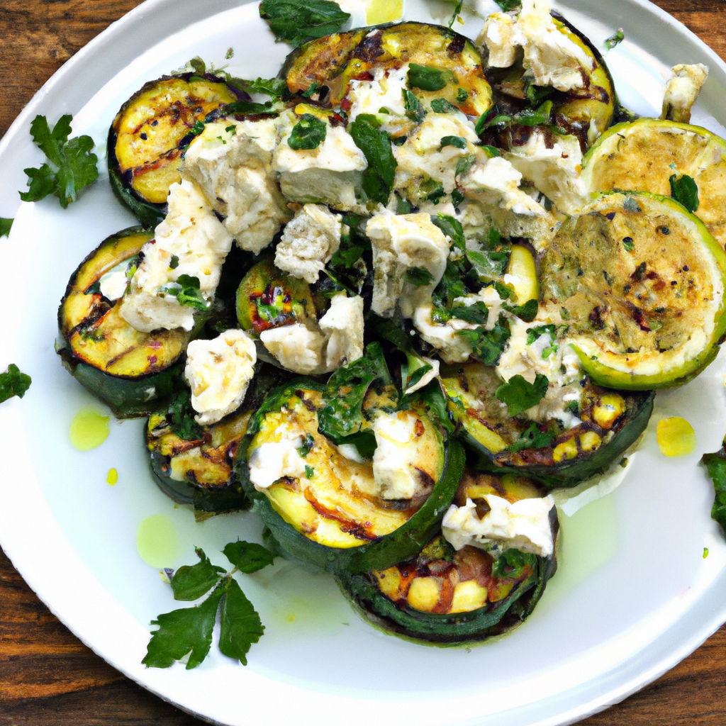 Grilled Zucchini With Feta