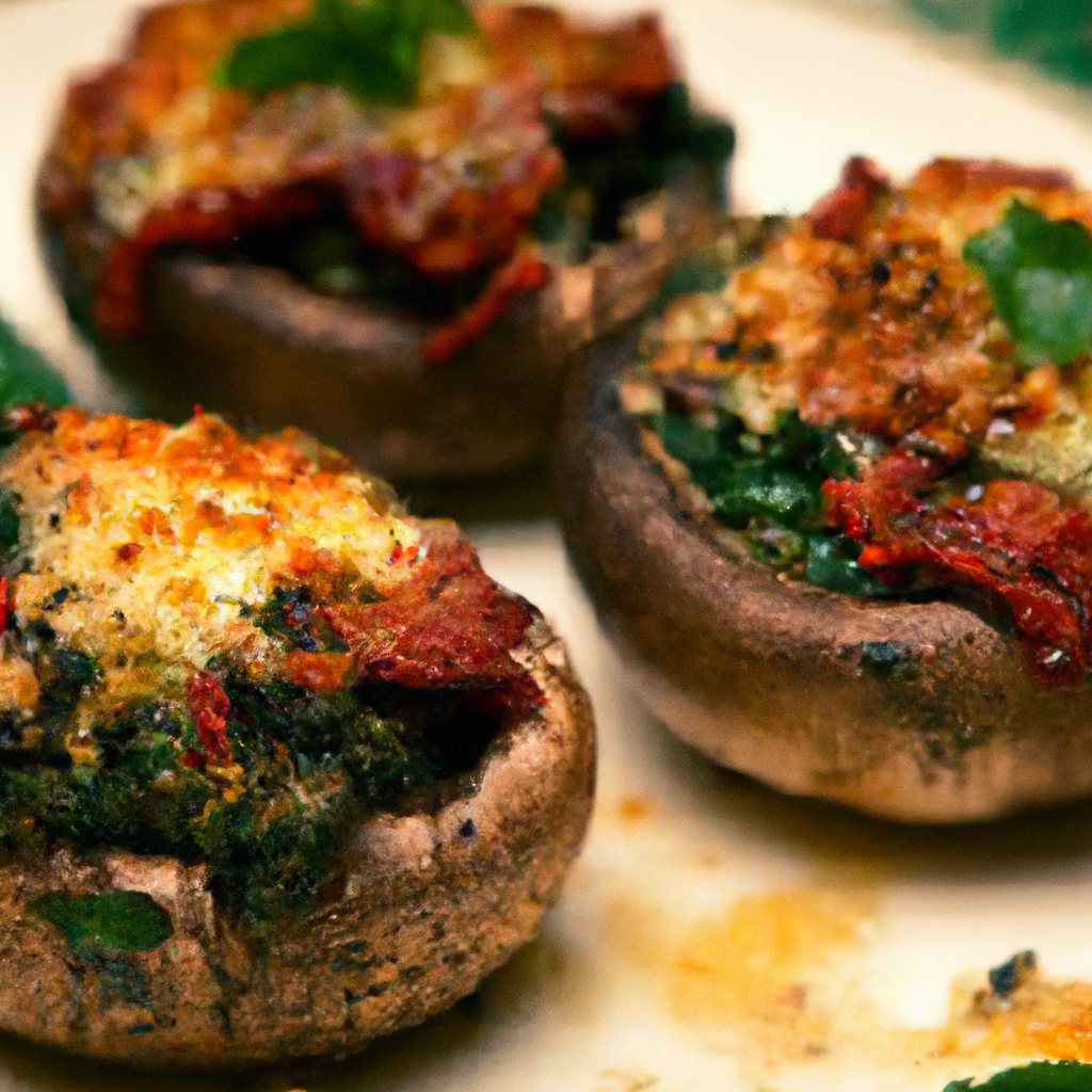 Mushroom And Spinach Stuffed Portobellos