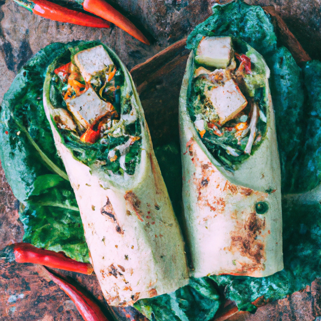Vegetarian Kimchi And Tofu Wraps
