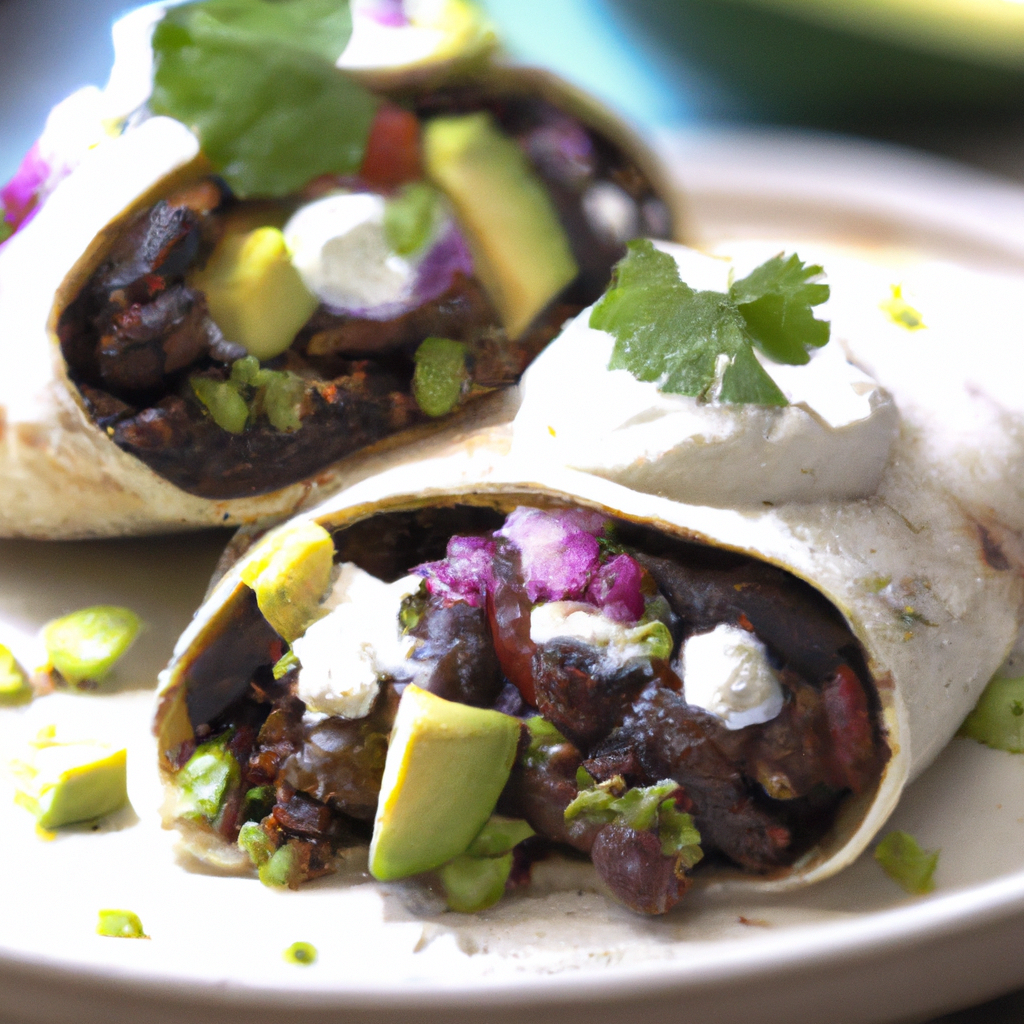 Avocado And Black Bean Burritos