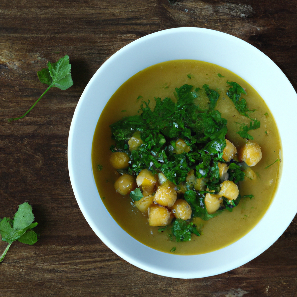 Lebanese Chickpea And Spinach Soup
