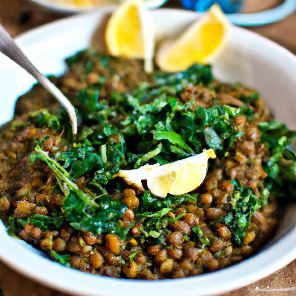 Misir Bet Gomen Lentils With Collard Greens