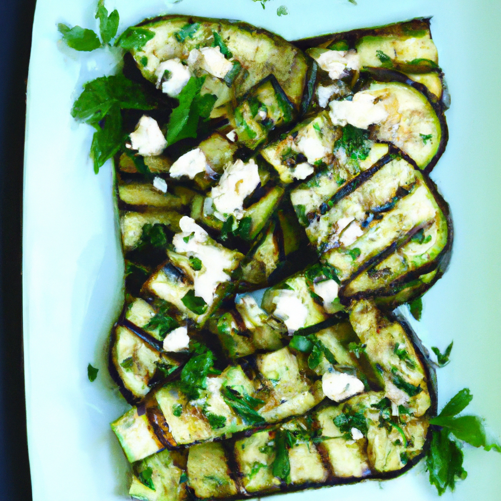 Grilled Zucchini With Lemon And Feta