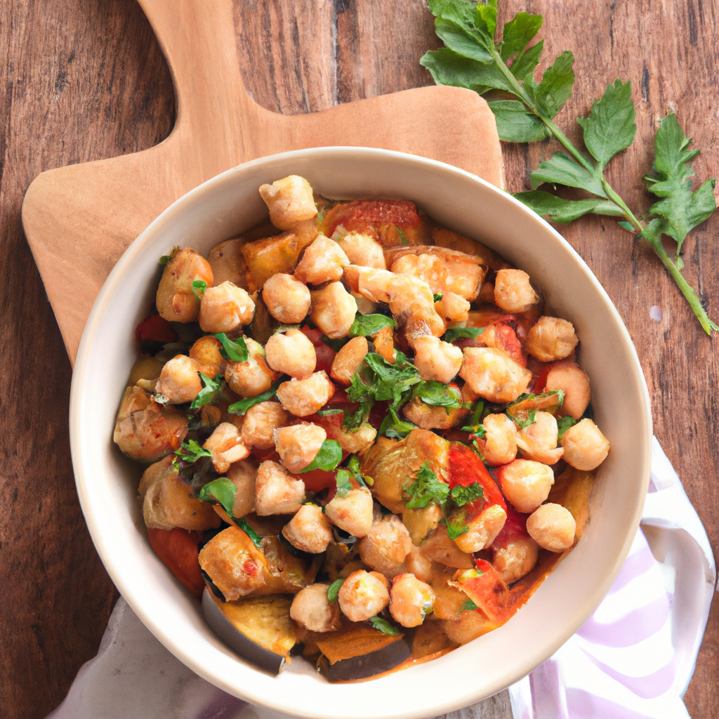 Lebanese Eggplant And Tomato Stew With Chickpeas