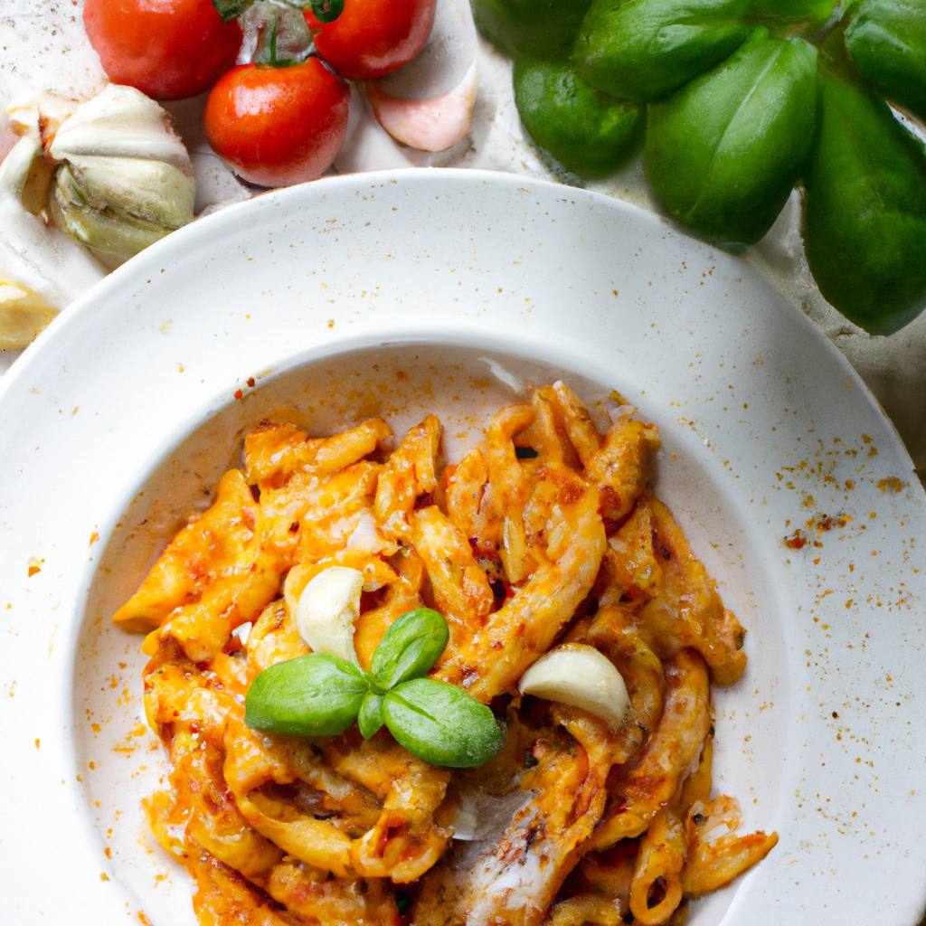 Roasted Garlic And Tomato Pasta