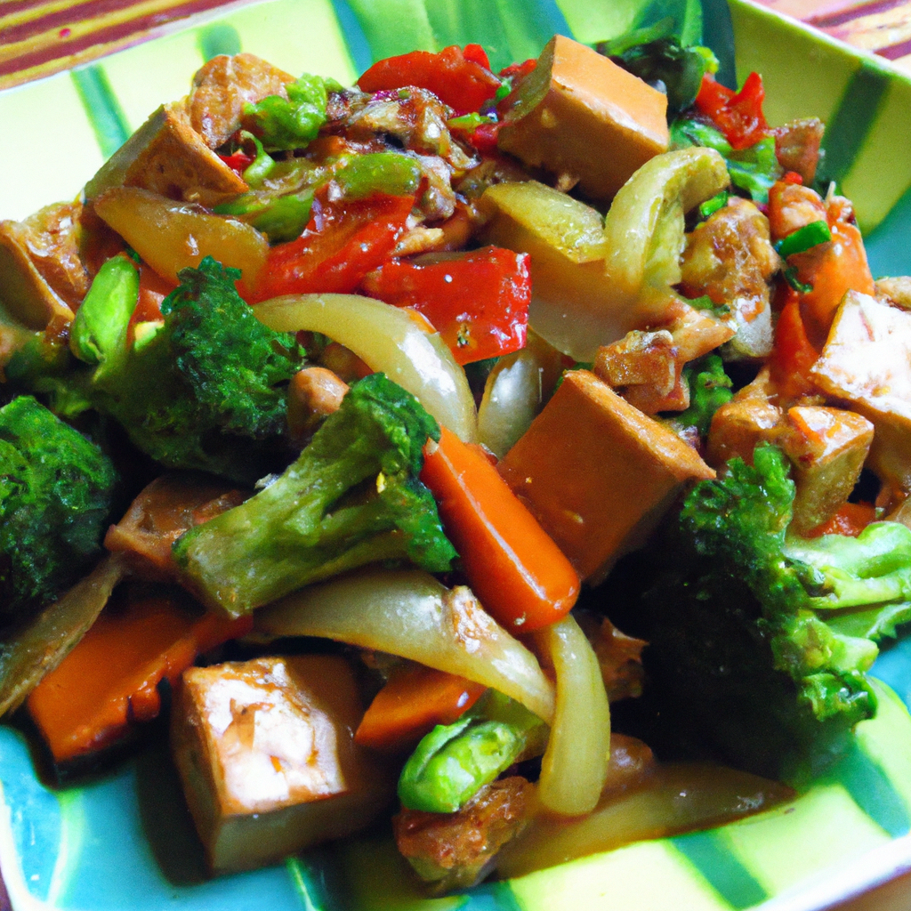 Ginger Garlic Tofu And Veggies