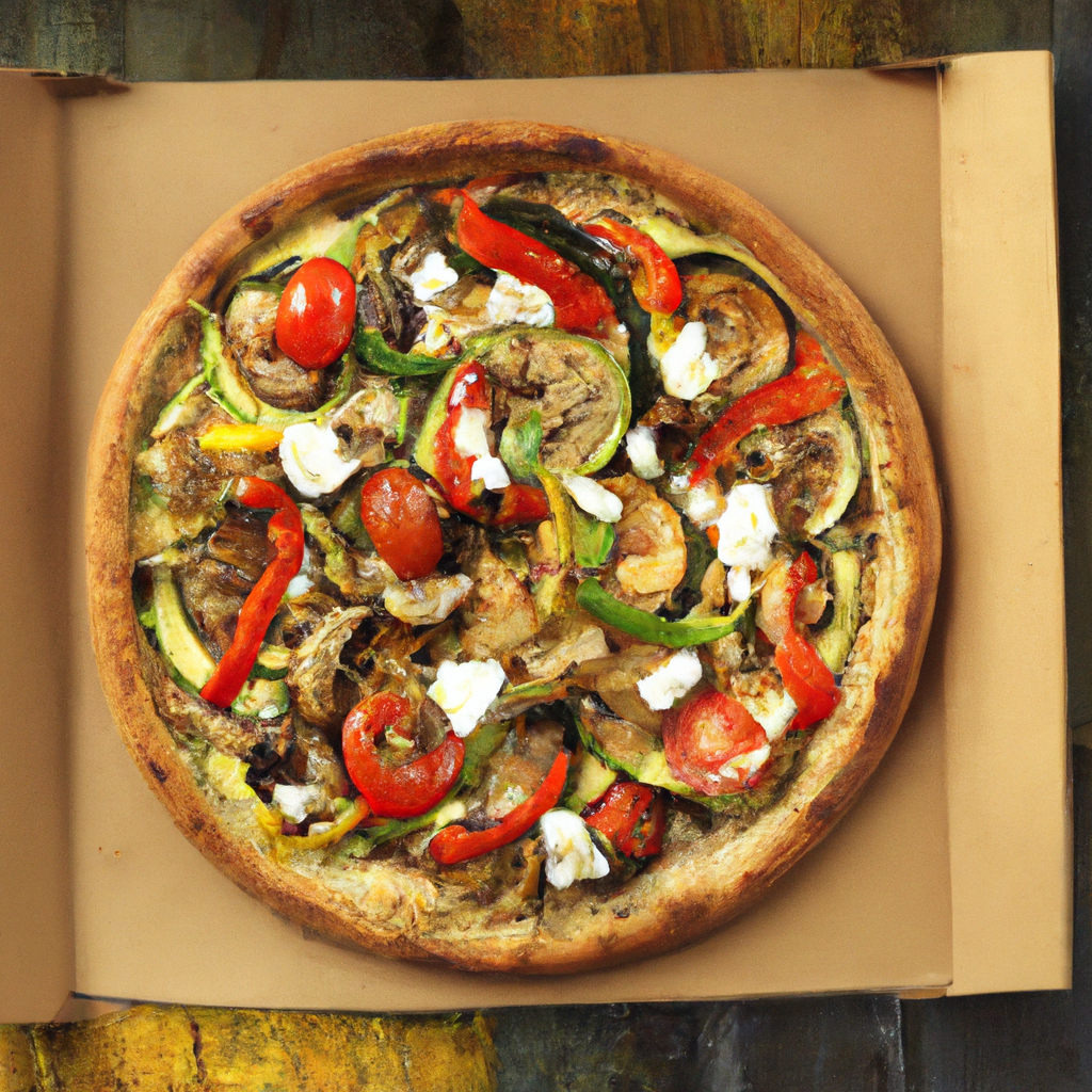 Grilled Vegetable And Goat Cheese Pizza