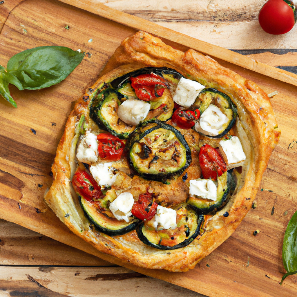 Grilled Zucchini And Tomato Tart