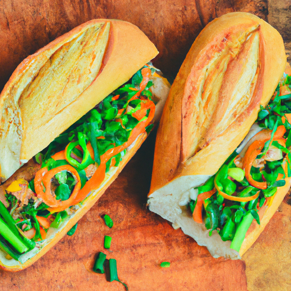 Vietnamese Banh Mi With Tofu And Pickled Veggies