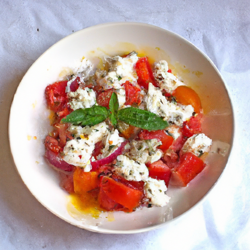 Timatim Bet Ayib Tomatoes With Cottage Cheese