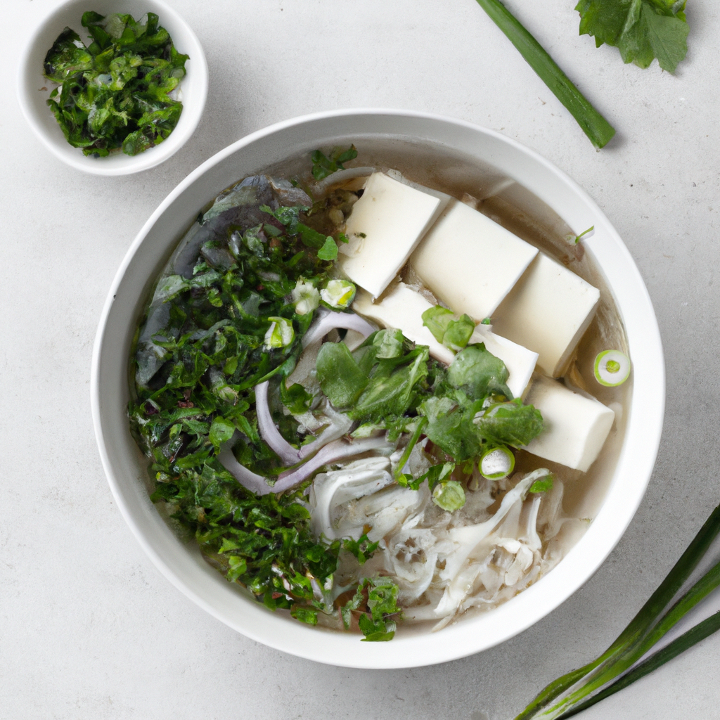 Tofu And Vegetable Noodle Soup