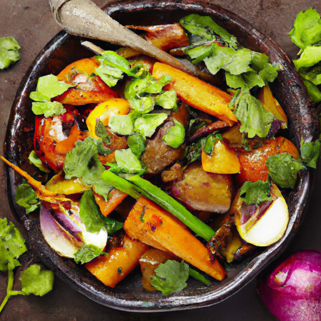 Vegetarian Moroccan Mechoui Roasted Vegetables