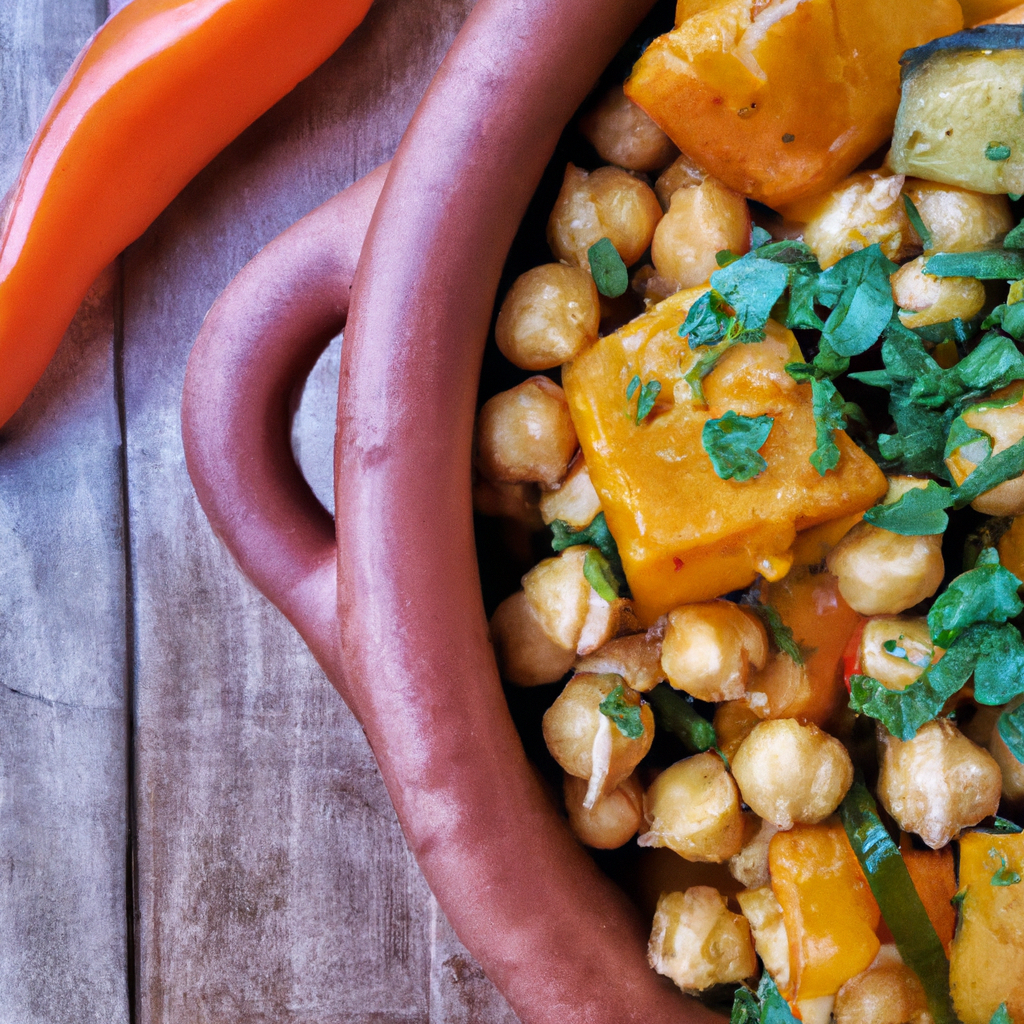 Vegetarian Moroccan Squash And Chickpea Tagine