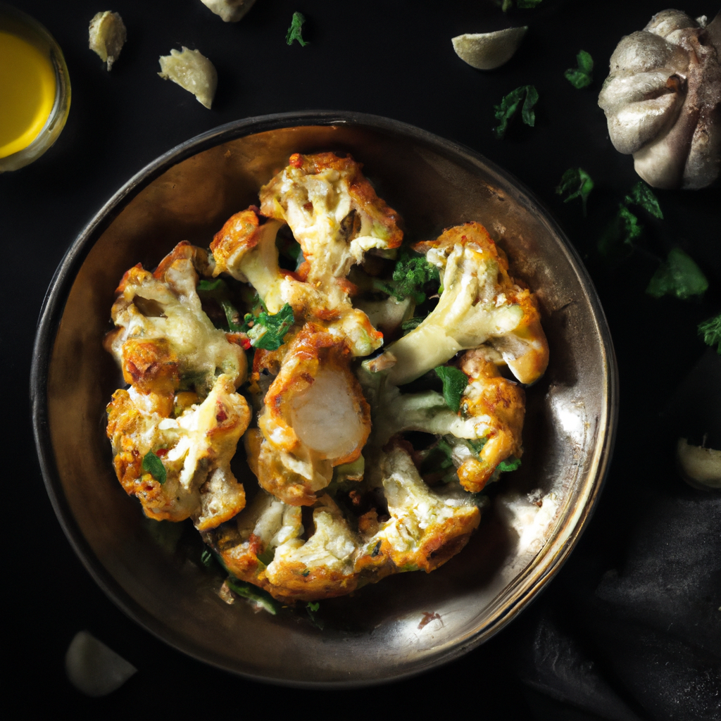 Roasted Cauliflower With Garlic Lemon And Olive Oil