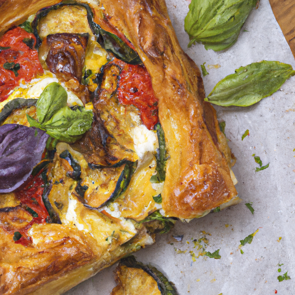 Roasted Vegetable And Goat Cheese Tart