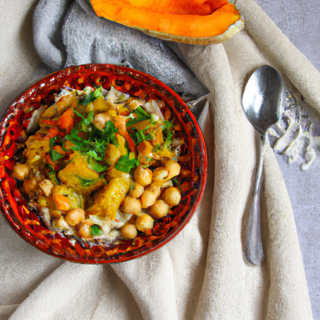 Vegetarian Moroccan Chickpea And Pumpkin Tagine