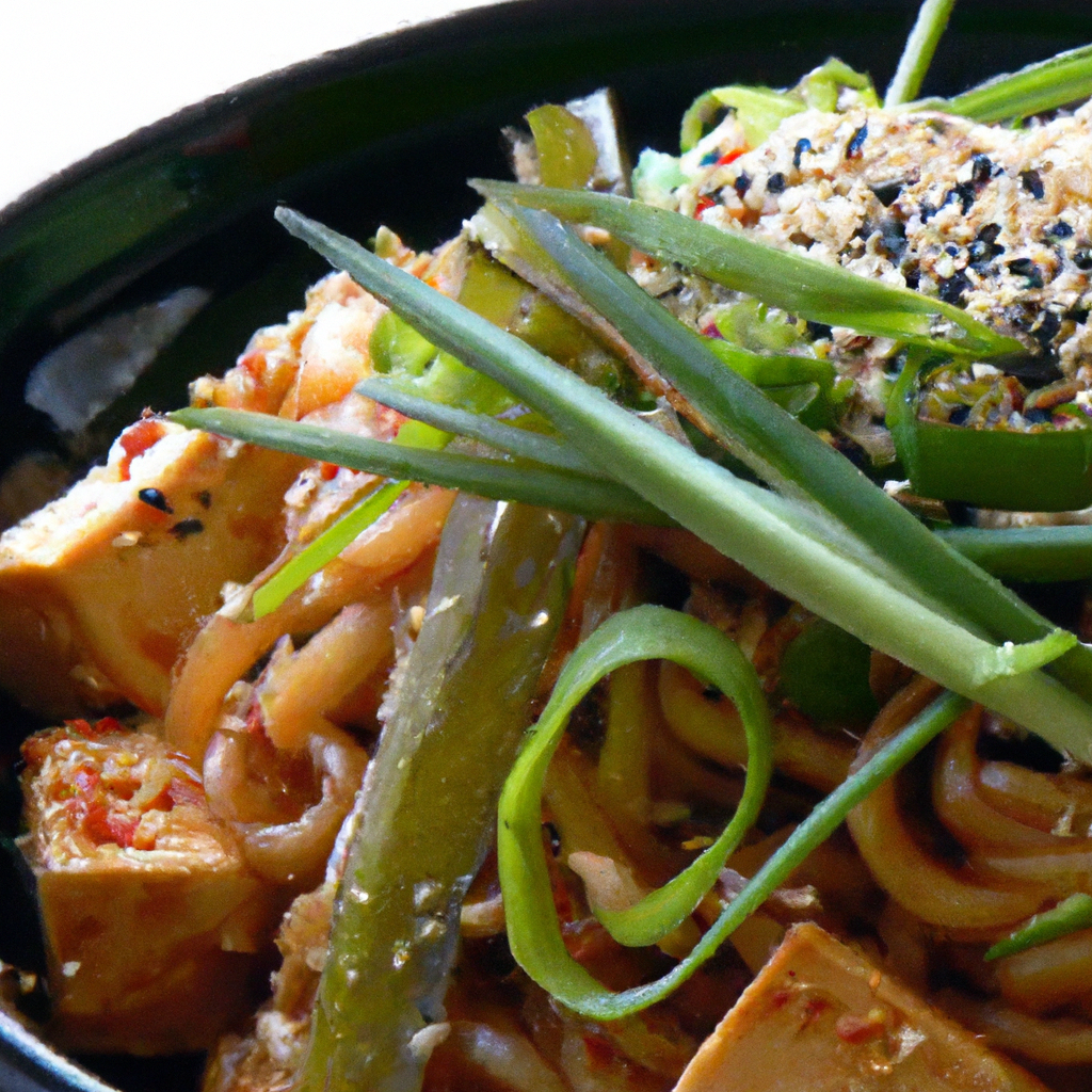 Korean Spicy Noodles With Tofu