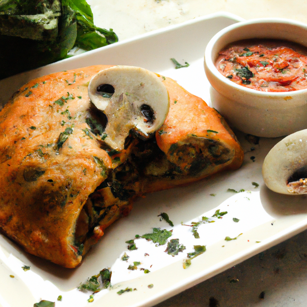 Mushroom And Spinach Calzone