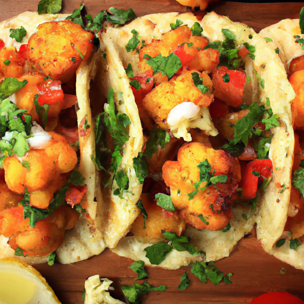 Roasted Cauliflower And Cheese Tacos