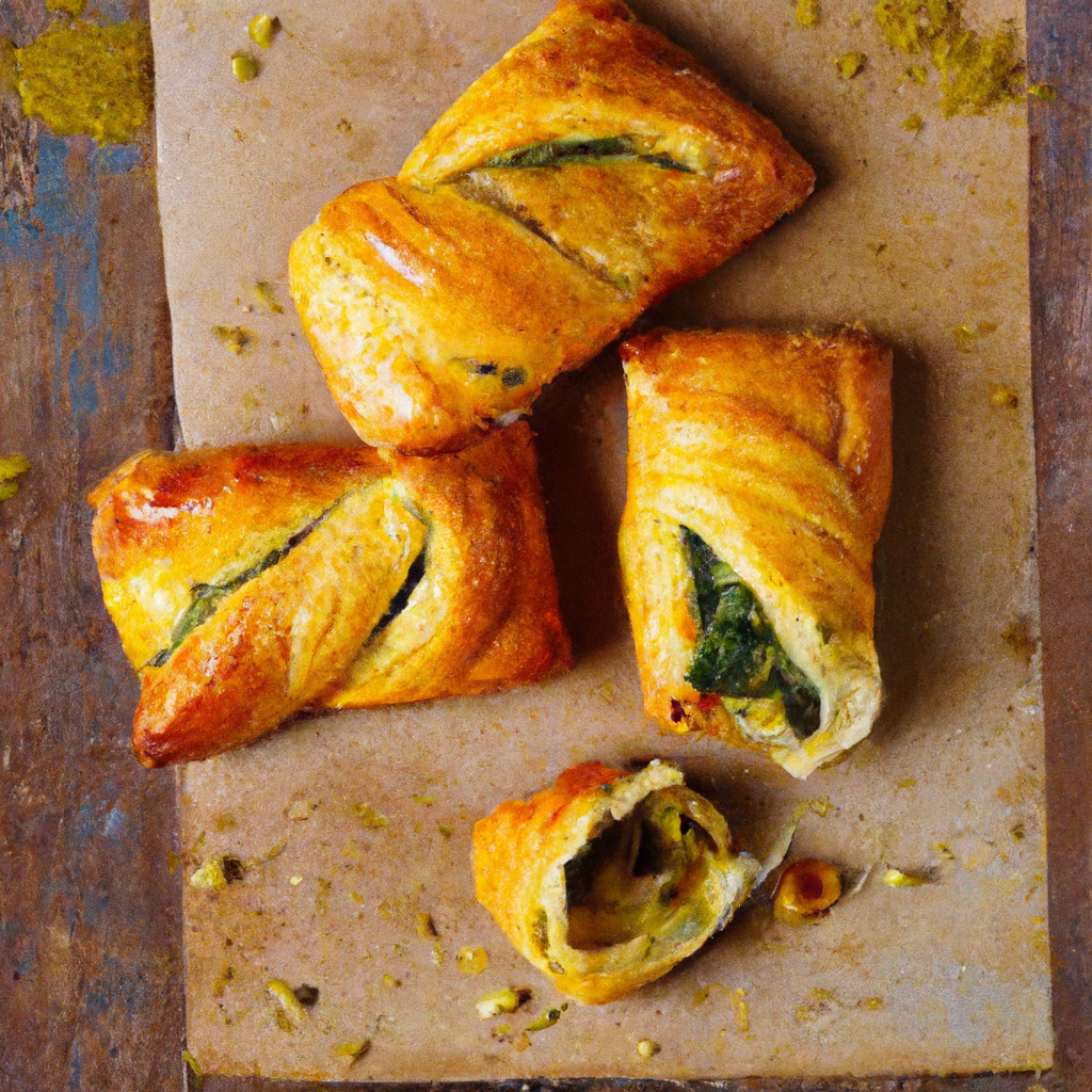 Spinach And Feta Filled Phyllo Pastries
