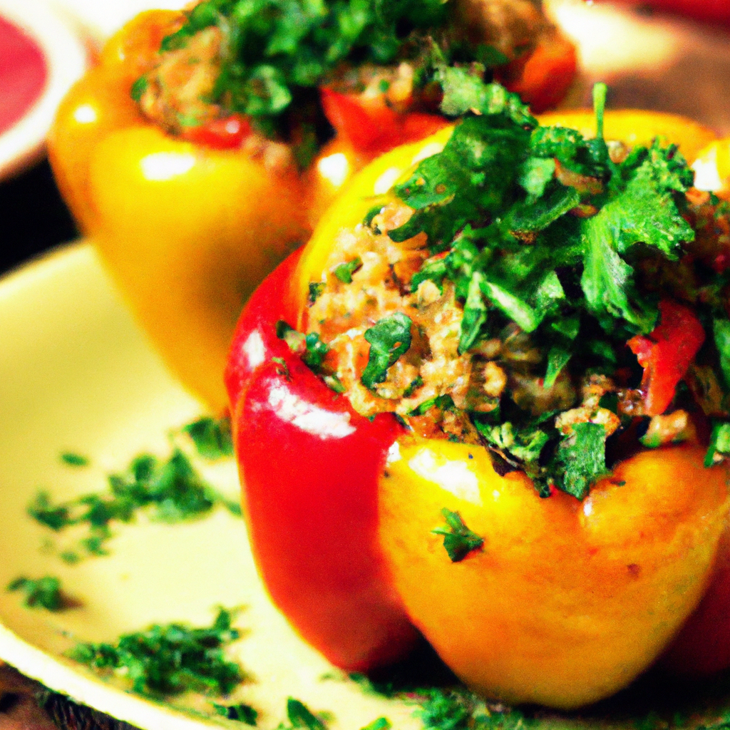 Stuffed Bell Peppers With Bulgur