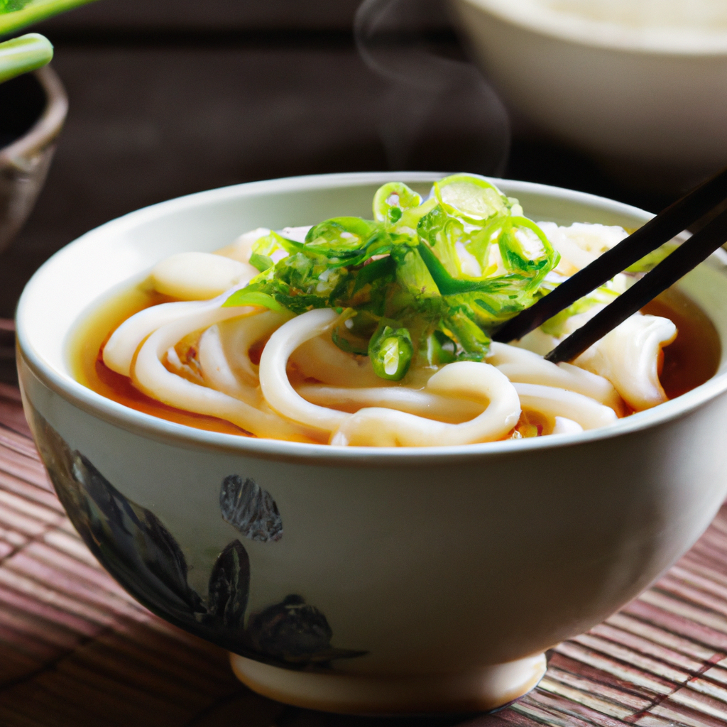 Udon Noodle Soup With Vegetables