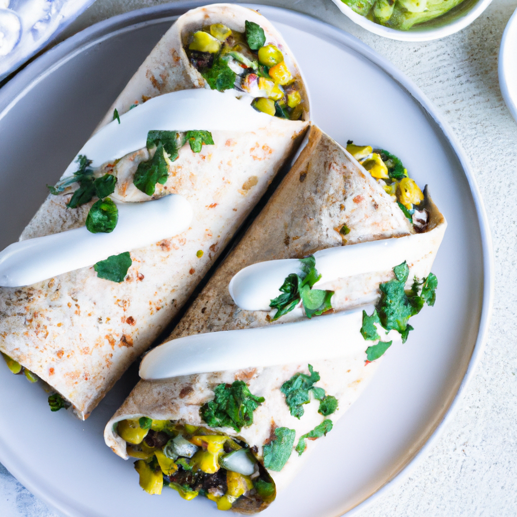 Spicy Cauliflower And Black Bean Burritos