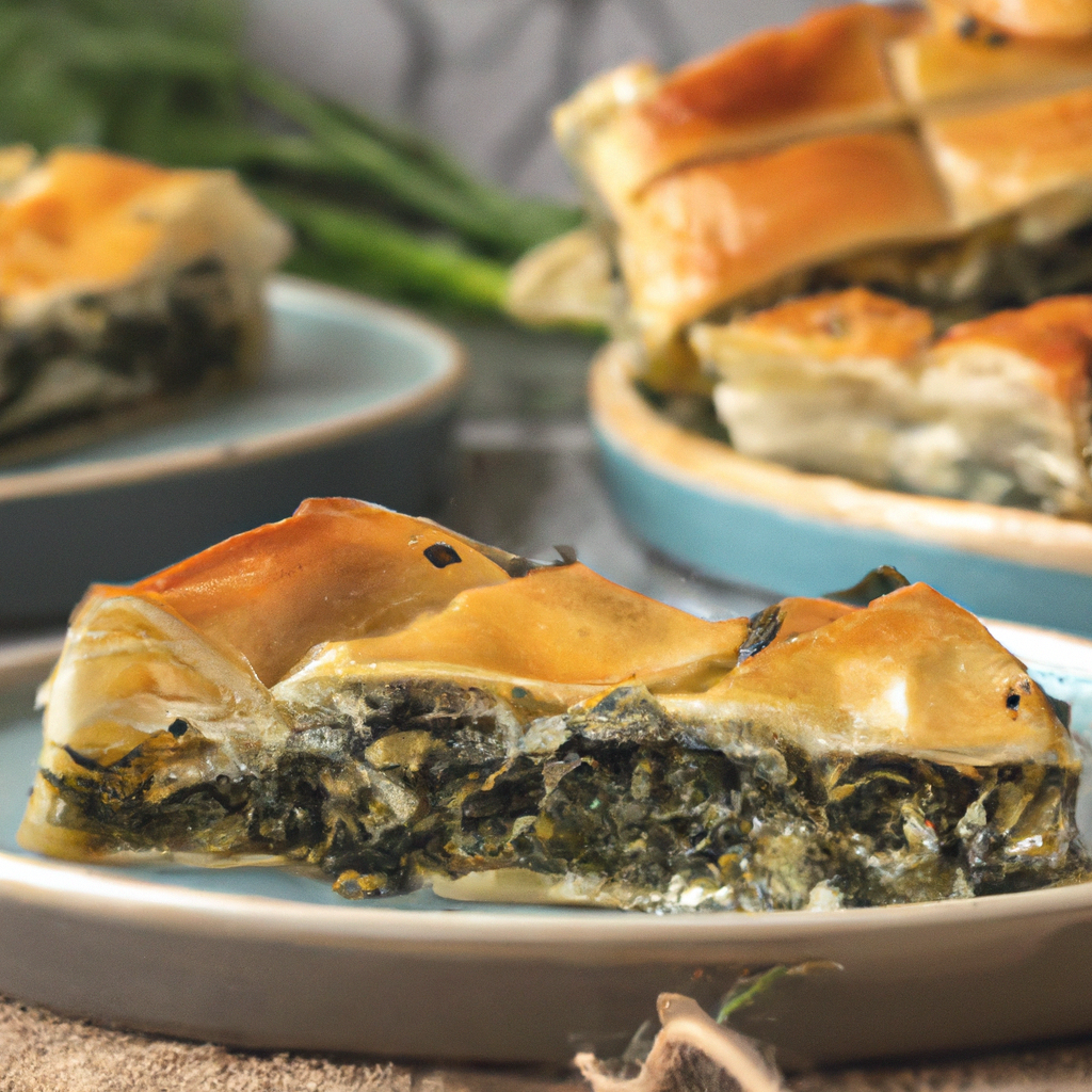 Spinach And Feta Pie With Spinach Filo