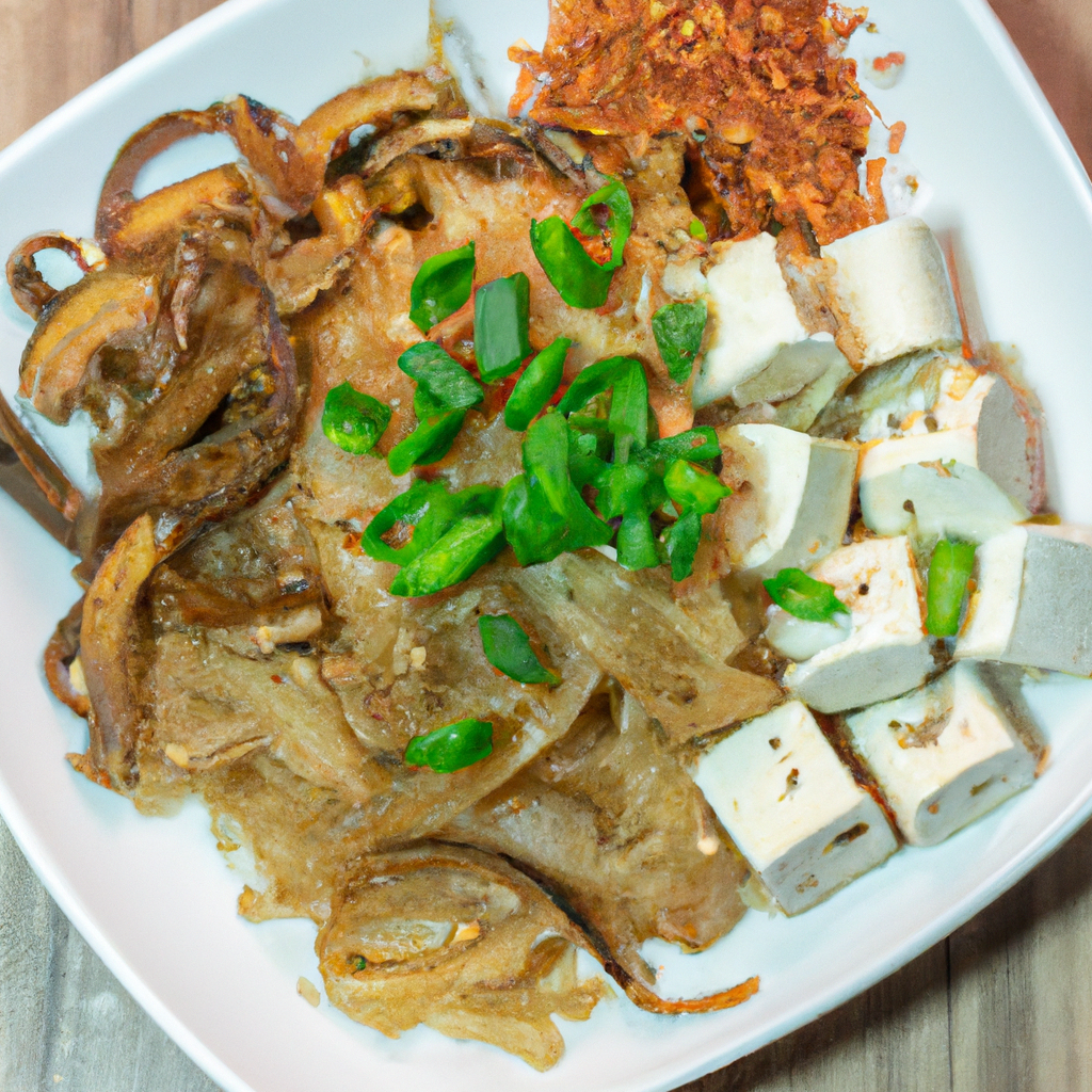 Tofu And Mushroom Rice Noodles