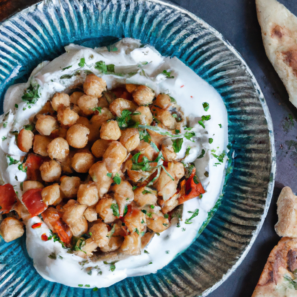 Vegetarian Fatteh With Chickpeas And Tomatoes